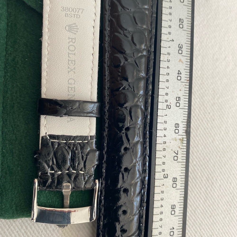 Rolex Black Leather Strap for Men 20mm - Picture 5 of 5